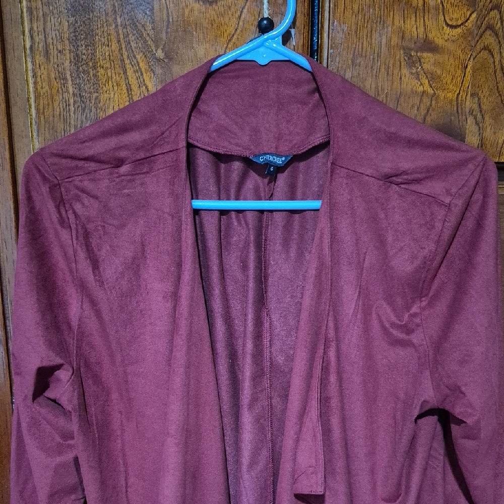 Cherokee Maroon Women's Suit Jacket